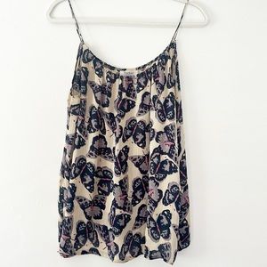 Tucker for Target Butterfly Print Flowy Tank Top Size XL